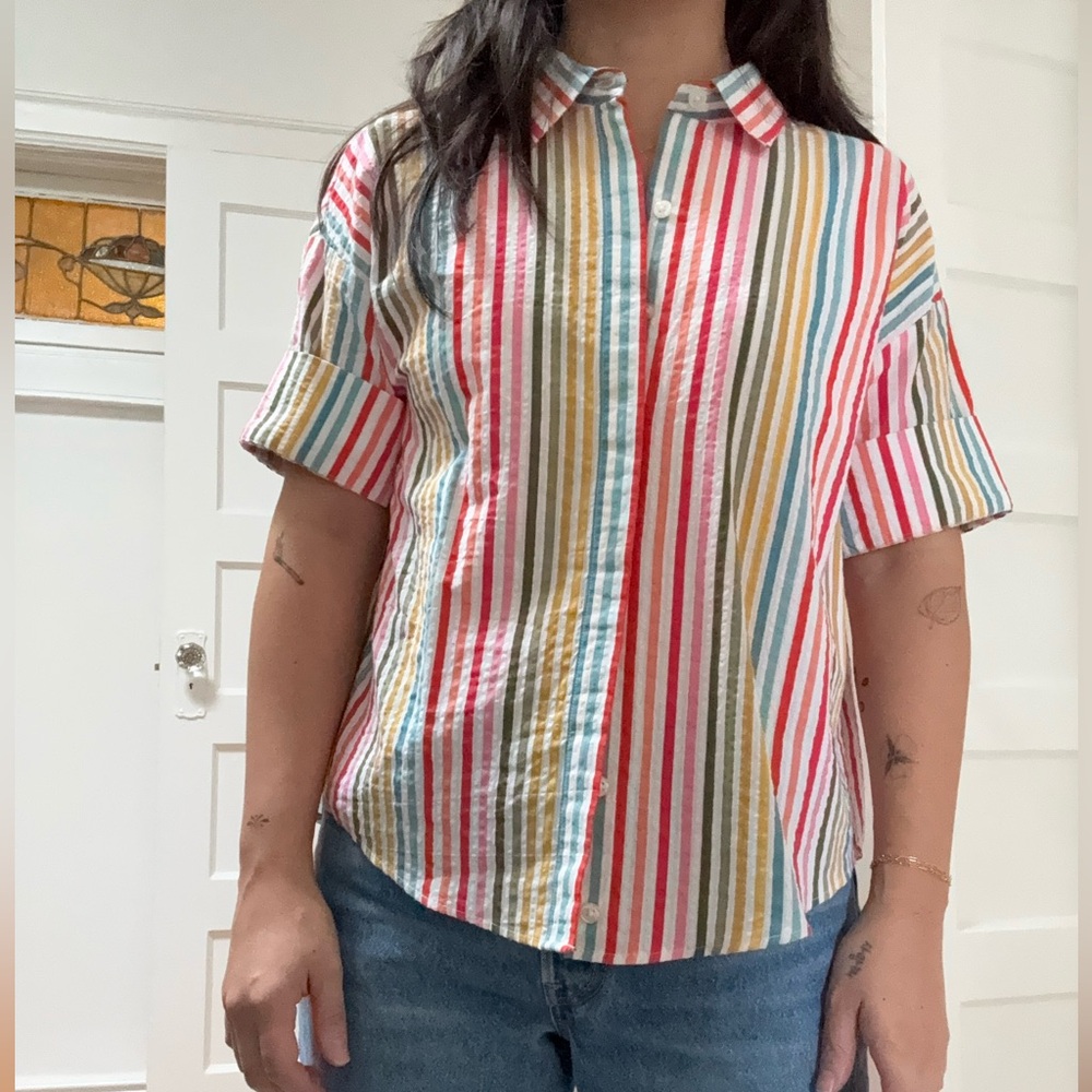 Bonobos Multicolor/ Rainbow Striped Shirt